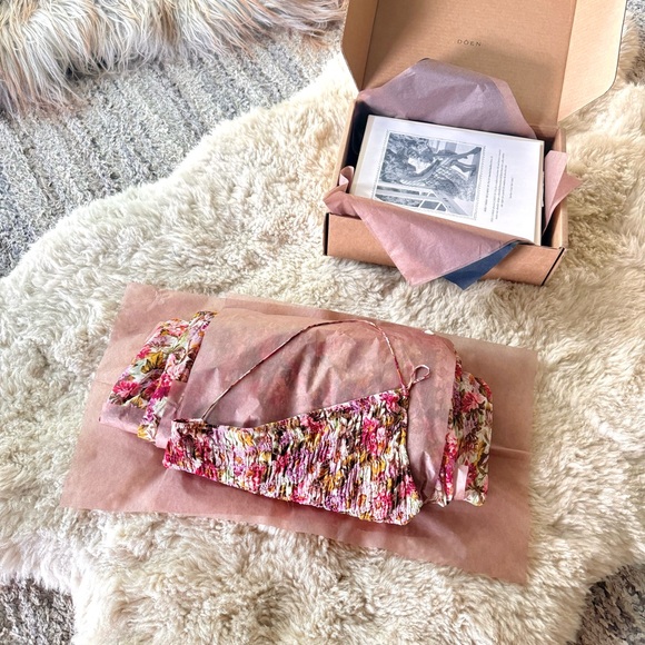 💋SOLD💋🪷🍧DÔEN ‘Felicity’ Silk JARDIN DU PALAIS Smocked Backless Dress XS✨ - Picture 17 of 17